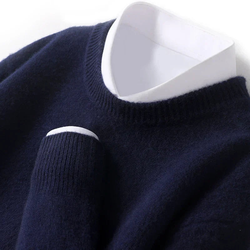 Men’s Long Sleeves Crew Neck Knit Sweater