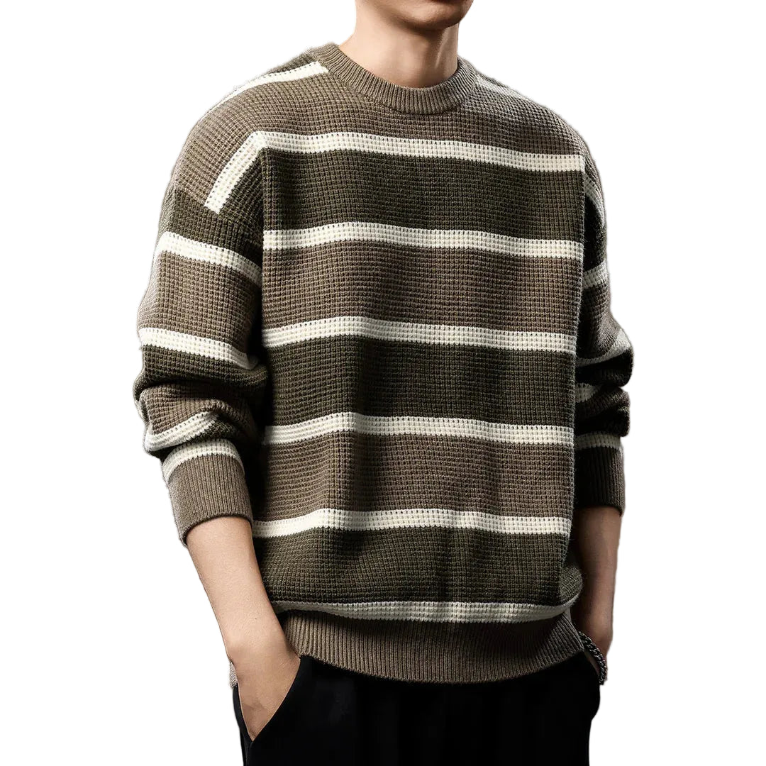 Men’s Striped Crew Neck Sweater