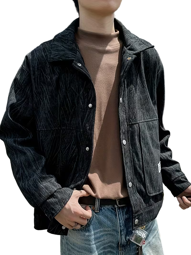 Men’s Snap-Front Collared Jacket