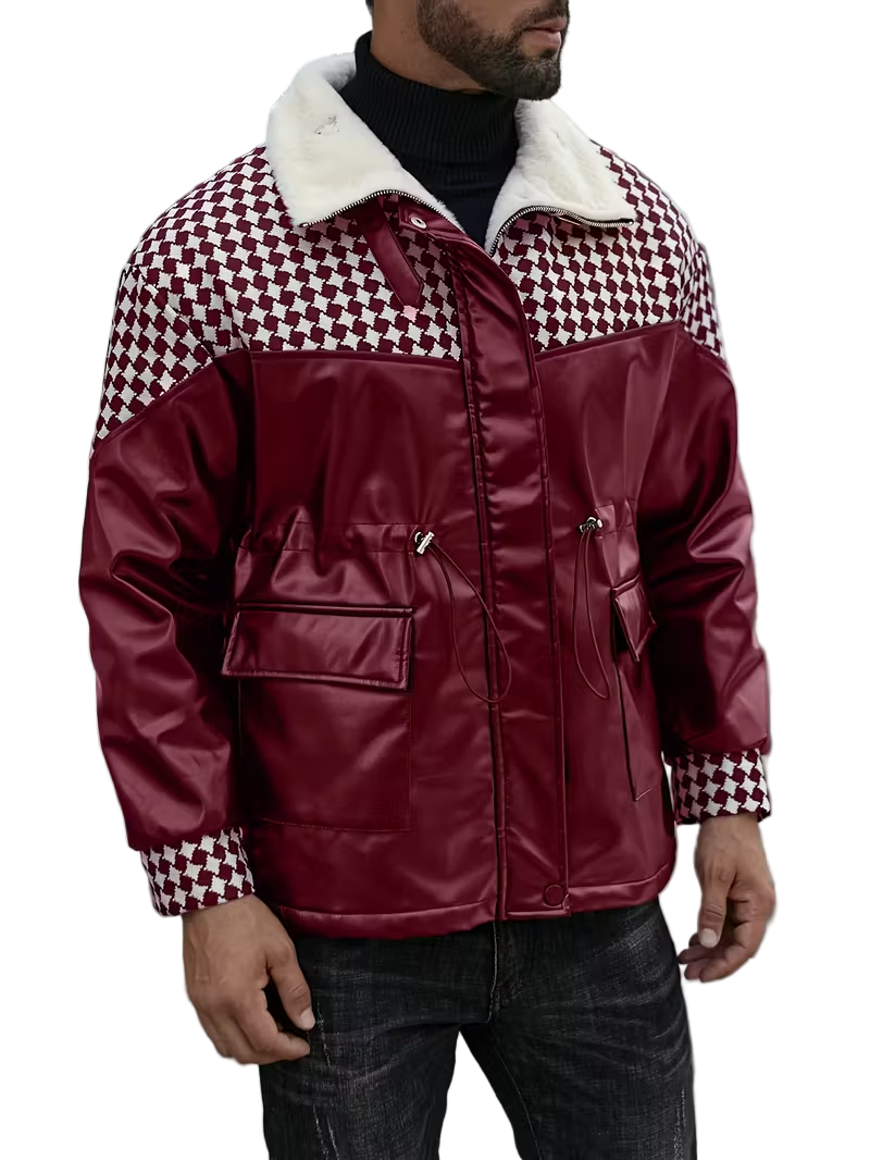 Men's Zip-Up Jacket with Collar