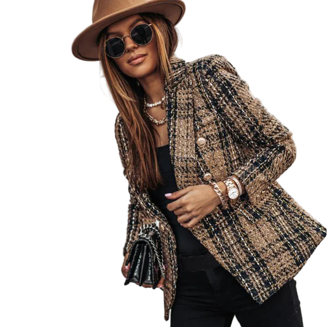 Women’s Patterned Long Sleeve Blazer Jacket